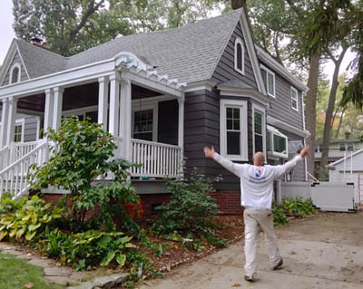 Exterior painting detail